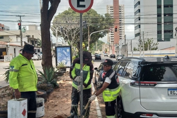 STTU libera estacionamento ao lado do canteiro central da avenida Antônio Basílio
