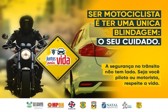 Campanha busca reduzir número de acidentes com motos na região metropolitana de Natal