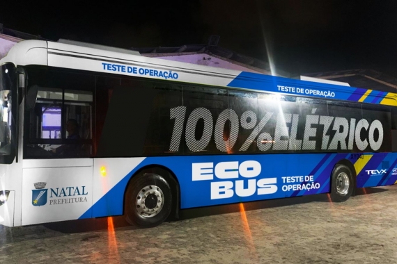 Natal inicia teste com ônibus elétrico de última geração a partir desta quarta-feira (16)