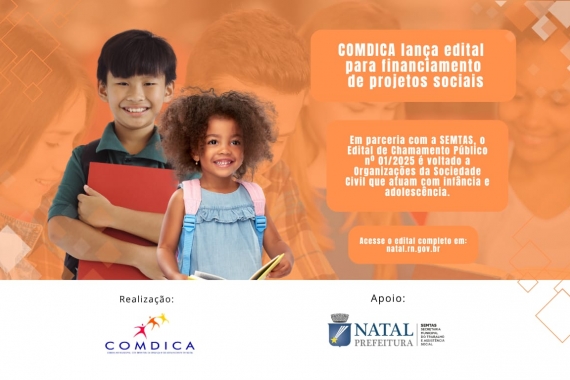 Comdica lança edital de R$ 1,2 milhão para financiamento de projetos para infância e adolescência