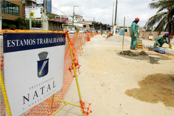 Reurbanização da orla de Natal está 25% concluída