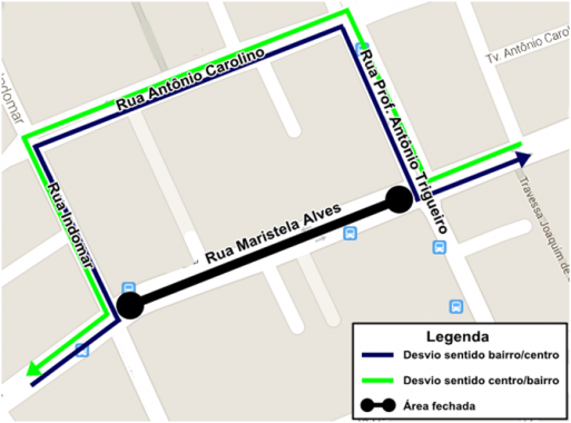 Rua Maristela Alves, em Felipe Camarão, será interditada nesta segunda-feira (10)