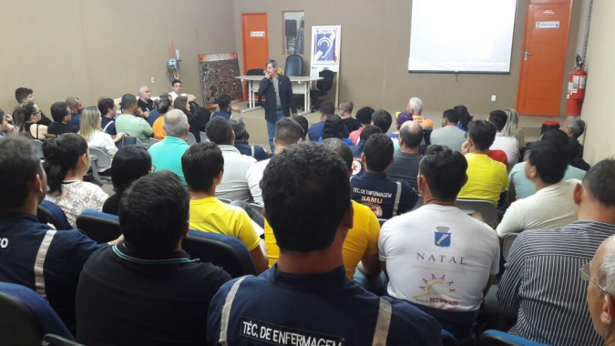 Servidores do SAMU Natal participam de palestra sobre cenas de crimes