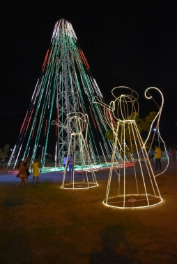 Prefeitura acende as duas árvores natalinas da zona norte de Natal 
