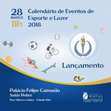  Calendário Esportivo de Natal 2018 será lançado nesta quarta