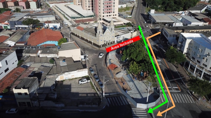 Obra na Praça Capitão José da Penha muda itinerário de linhas de ônibus na Ribeira