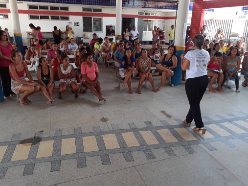 GACC palestra no CMEI Profª. Maria Nazaré Galvão sobre câncer infantojuvenil