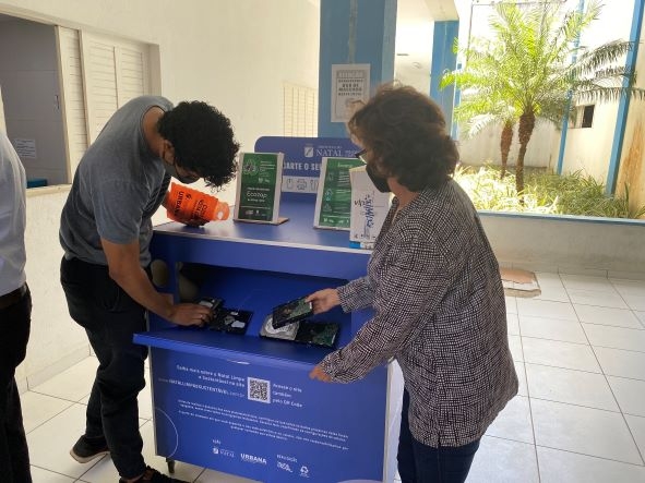 Secretarias recebem coletor de eletroeletrônicos do Projeto Natal Limpa e Sustentável