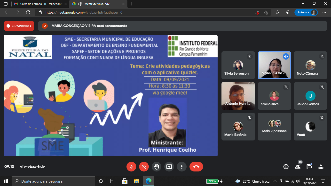 Professores de Inglês aprendem uso do aplicativo Quizlet como ferramenta pedagógica