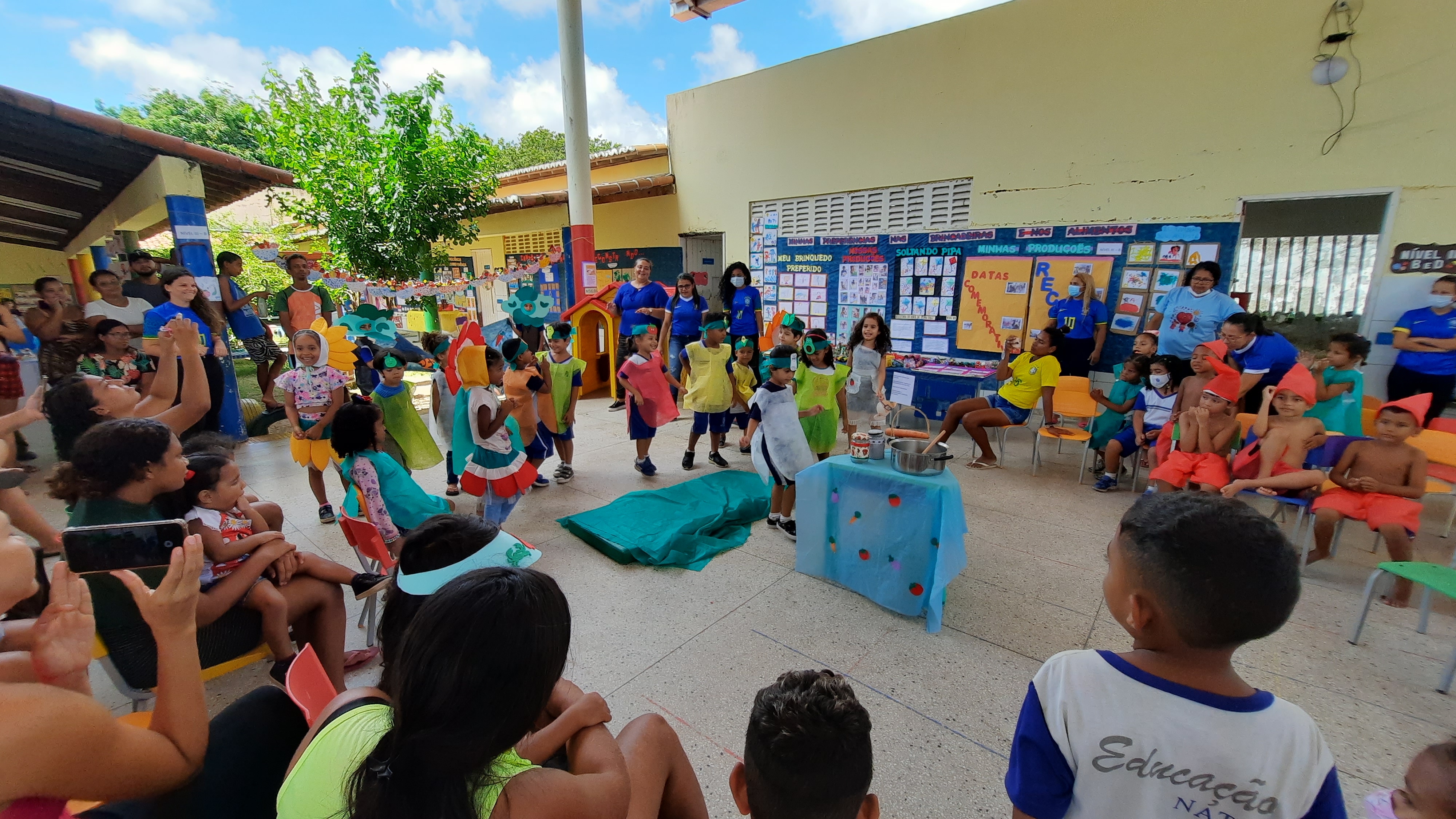 CMEI realiza atividade cultural mostrando relação das crianças com o local em que vivem
