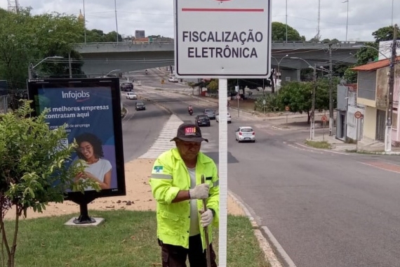 STTU reforça sinalização de velocidade nas avenidas Deodoro e Alexandrino de Alencar