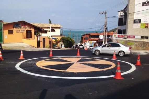 STTU conclui sinalização de rotatória em Ponta Negra