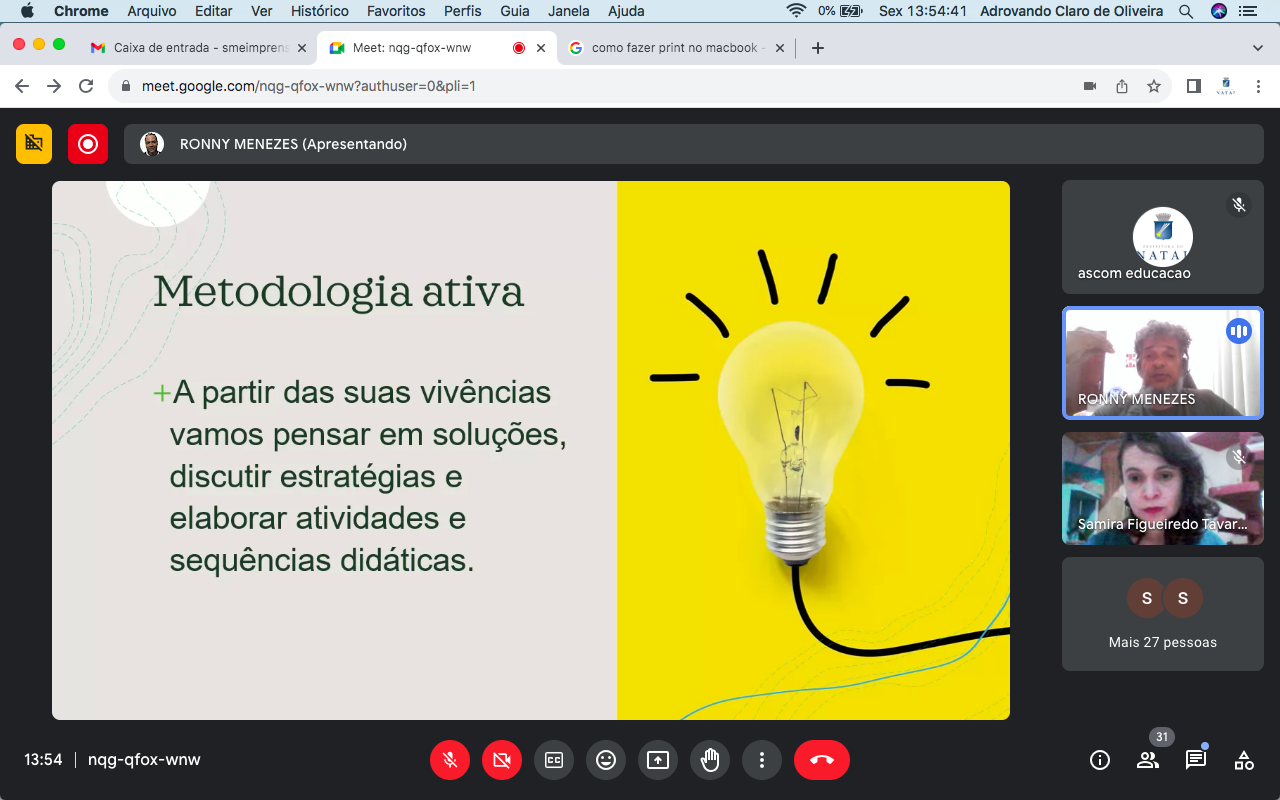 Professores participam de formação sobre discurso em Libras
