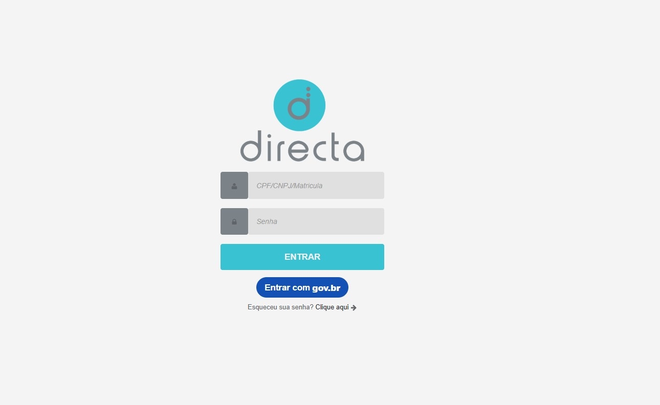 Portal Directa da Prefeitura passa a permitir acesso através de login da plataforma gov.br