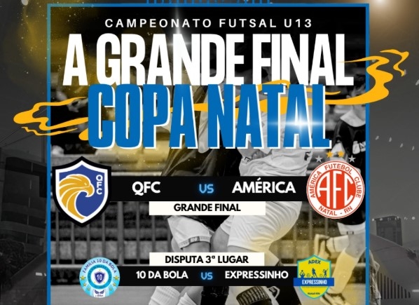 Final da Copa Natal de Futsal Sub-13 será realizada nesta quinta-feira (12)