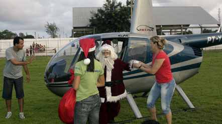 Natal em Natal  inova na chegada do Papai Noel